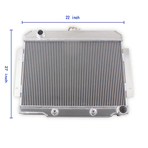 Aluminum Radiator for Je ep CJ Series V8 Conversion Chevy Engine - size: 3 ROW（Chevy engines）