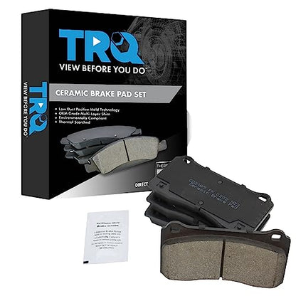 TRQ Front Ceramic Brake Pad Set Includes Contact Point Grease - style: BFA11069