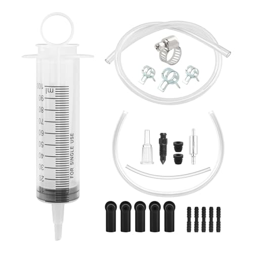 Brake Bleeder Kit, Hydraulic Disc Motorcycle Brake Bleeding Kit, Includes 100ml Sy-ringe 50cm Hose Oil Fluid Extractor Bleeder Tool for Motorbikes Cars Brakes System Repair Maintenance