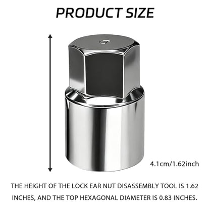 D-Wheel Locking Lug Nut Removal Tool Key for Toyota, Professional Anti-Theft Lock Nut Remover Socket, Lost Wheel Lock Key Replacement for Tacoma, Camry, Corolla, Tundra, Automotive Tools