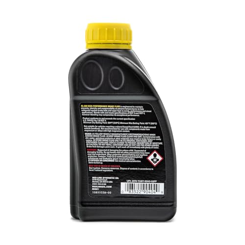 Red Line (90404) RL-600 High Performance Track/Street DOT 4 Brake Fluid - 500 Milliliter (2 Pack) - color: RL-600 Track and Street, size: 2 PACK