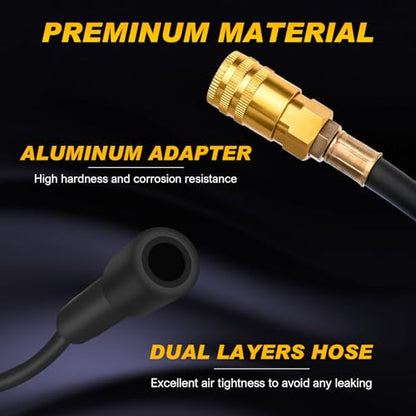 Nilight Cylinder Leak Down Tester Kit, 10/12/14 mm Adapters, Dual Readout - color: 5pcs Leak Down Tester