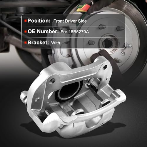 cciyu Front Left Disc Brake Caliper Assembly With Bracket 18B5270A - size: Front Left[18B5270A]