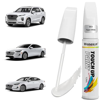 WC9 Hyper White Touch Up Paint Compatible with Hyundai Cars - color: WC9 Hyper White