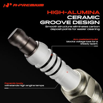 A-Premium Iridium Platinum Spark Plugs Pack of 6, Fine Wire, V6 Engine - style: Pack of 6