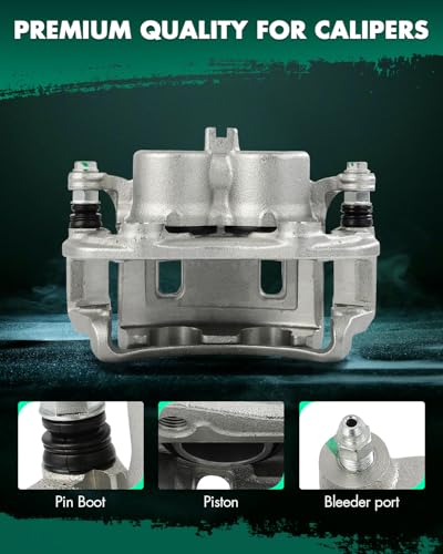 SCITOO 19B2639 Front Left Disc Brake Caliper Assembly w/Bracket For Nissan - size: Front Driver[19B2639]