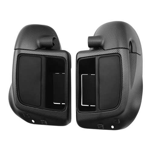Green-L Carbon Fiber Lower Vented Leg Fairing and LED Turn Signals Light Kit Fit for Harley Touring Road King Street Glide Electra Glide Ultra 2014-2024 Models - color: Matte Black #2-Glove Box