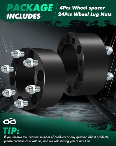 SCITOO 4X 6 Lug Wheel Spacers Adapters 6x5.5 to 6x5.5 14x1.5 108mm 3" - color: 4x, size: 4pcs - 6x5.5 -14x1.5-3 inch-108mm