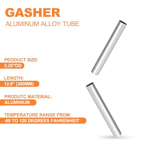 GASHER 1Pc Straight Aluminum Alloy Tube Intercooler Pipe Air Intake Tube 2.25"OD Length 12"(300MM) - color: straight, size: 2.25"OD (1 PC) 12"