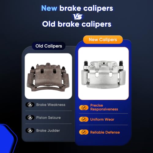ECCPP 18B4749 18B4748 Rear Left & Right Brake Calipers w/Bracket - size: Rear[18B4749 18B4748]