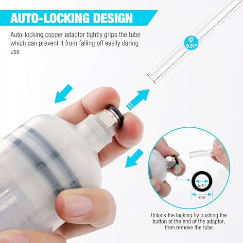 DURATECH 500CC Fluid Extractor with Long Hose and Extension Tubes - size: 500CC