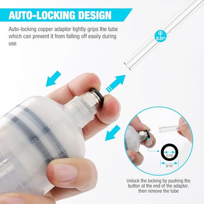 DURATECH 500CC Fluid Extractor with Long Hose and Extension Tubes - size: 500CC