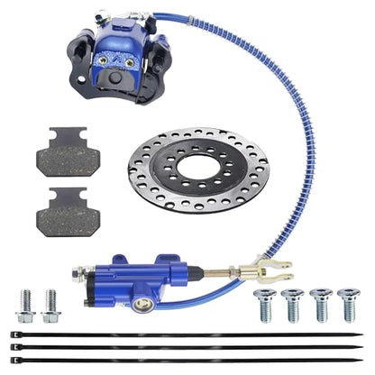 PRO BAT Rear Brake Master Cylinder Caliper With Brake Pad Assembly - color: Blue