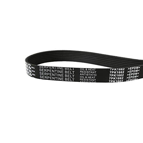 MOCA 7PK1662 EPDM Serpentine Belt Fit 2006 for Acura CSX & 2002 2003 2004 2005 for Honda Civic 2.0L l4 - size: 7PK1662