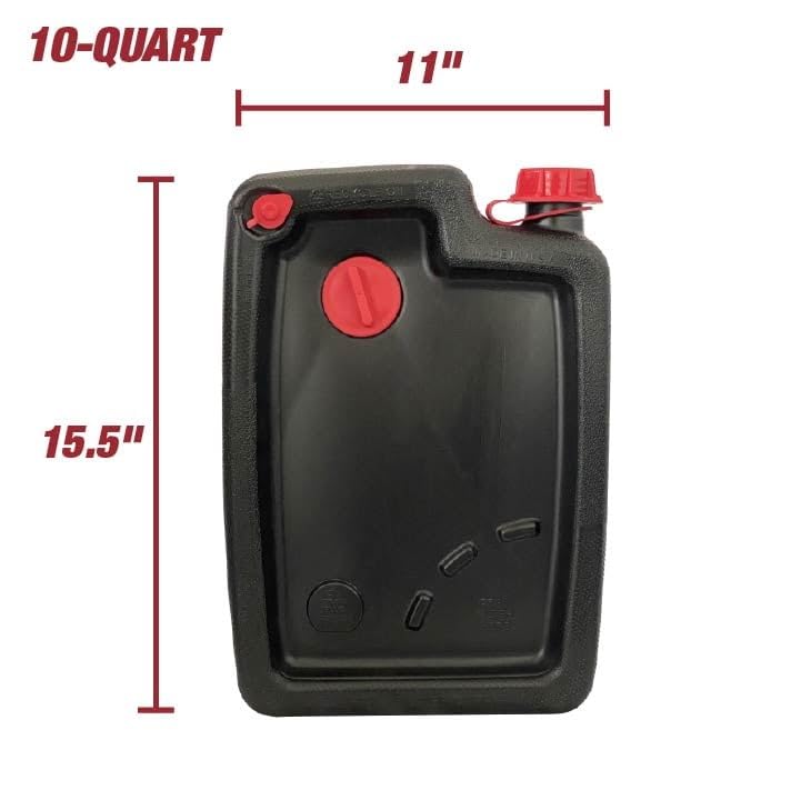 10 Quart Automotive Drain Pan Container, Sturdy Plastic Oil Drip Pan, Essential Auto Tool for DIY Home Oil Changes and Professional Mechanic Repair Shops