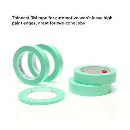 3M Precision Masking Tape, 06525, 1/4" x 60 yds, Crisp, 1 Roll - size: 1/4 inch x 60 yard (Pack of 1), style: 06525