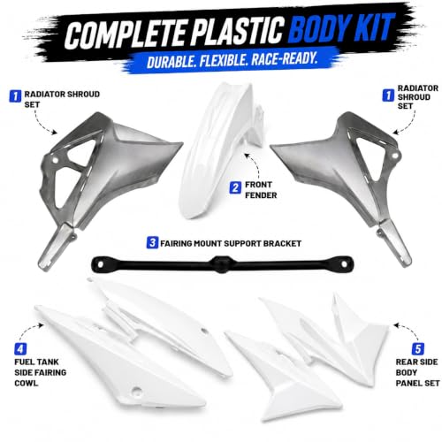 Plastics Fairing Kit for Hawk 250 (All Years) - color: white
