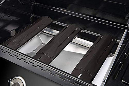 Universal Adjustable Grill Heat Plate Replacement for Gas Grill, Porcelain Steel Heat Plate Shield, Flavorizer Bar, Extends from 11.75" Up to 21" L (Pack of 3) - size: Pack of 3
