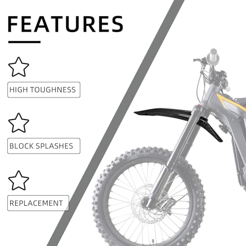 JFG RACING Electric Dirt Bike Front Fender for Surron Light Bee X/X160/X260 - color: black-2