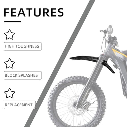 JFG RACING Electric Dirt Bike Front Fender for Surron Light Bee X/X160/X260 - color: black-2