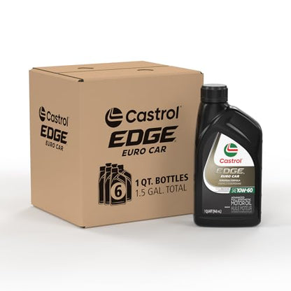 Castrol EDGE Euro 10W-60 Advanced Full Synthetic Motor Oil, 1 Qt, 6 Pack