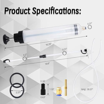 500CC Fluid Extractor Pump Kit with 28" Soft Hose & Two 12" Extension Tubes