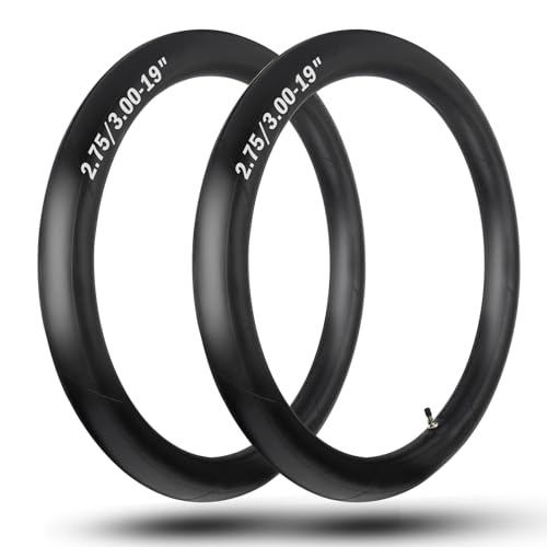 (2-Pack) 2.75/3.00-19" Dirt Bike Inner Tube 70/100-19 Tube for Most 3.0-19 Motocross Tire Tubes, Surron Light Bee X, Talaria and Segway X160/X260 with TR4 Straight Valve Stem - size: 2.75/3.00-19" (70/100-19")