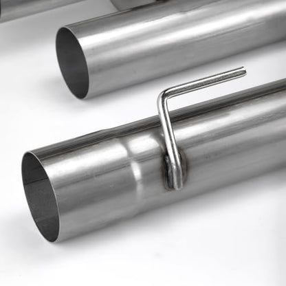 Stainless Steel Exhaust Pipe Kit + Flexpipe-Back + Muffler for 2019-2025 Dodge Ram 2500/3500 Cummins 6.7L 4" Powerstroke Diesel - size: for 2019-2025 Ram 3500 2500