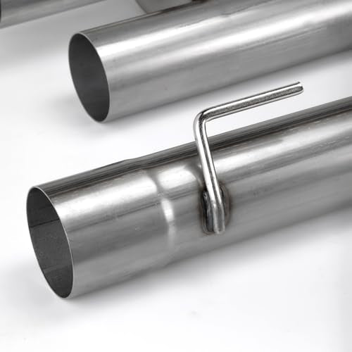Stainless Steel Exhaust Pipe Kit + Flexpipe-Back + Muffler for 2019-2025 Dodge Ram 2500/3500 Cummins 6.7L 4" Powerstroke Diesel - size: for 2019-2025 Ram 3500 2500
