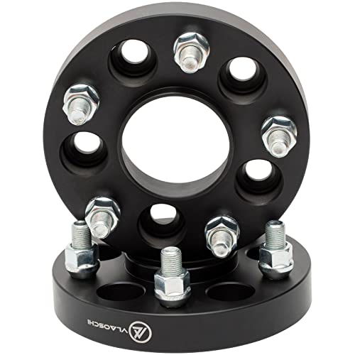 Black Forged 5x4.5 Hubcentric Wheel Spacers 1 Inch with 14x1.5 Studs 70.5mm Hub Bore, 5x114.3 Wheel Spacer 25mm Compatible with Mustang 2015-2024 | Explorer 2020-2024 - Pack of 2 - size: 1 Inch-Pack of 2