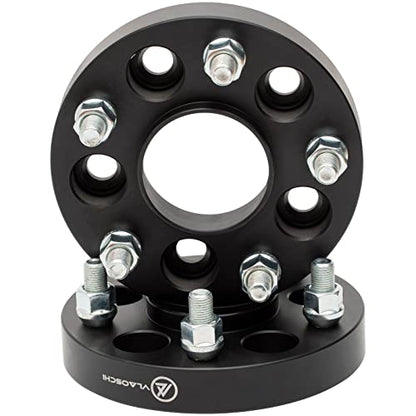 Black Forged 5x4.5 Hubcentric Wheel Spacers 1 Inch with 14x1.5 Studs 70.5mm Hub Bore, 5x114.3 Wheel Spacer 25mm Compatible with Mustang 2015-2024 | Explorer 2020-2024 - Pack of 2 - size: 1 Inch-Pack of 2