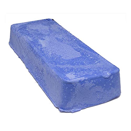 Benchmark Abrasives Buffing Compound for Polishing Removing Scratches Edge Finishing Cleaning for Non-Ferrous Metals Plastics Synthetic Materials, 1 Pound Bar (Blue Plastic) - style: Blue Plastic