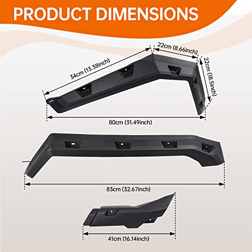 Sport Front & Rear Fender Flares Compatible with Can-Am Defender