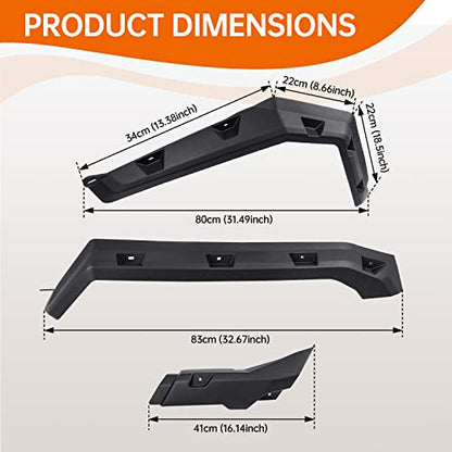 Sport Front & Rear Fender Flares Compatible with Can-Am Defender