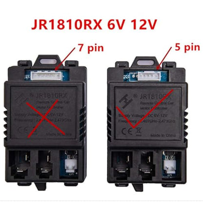 JR1810RX 5 Pin Children's Electric Car 2.4G Bluetooth Remote Control and Receiver Kit Controller Control Box Accessories for Replacement Parts