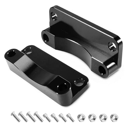 Front Fender Risers 20mm Relocator Spacer Fender Bracket Lift Mount Kit Fit Harley 1993-2013 Touring Model 21" Wheel Models 3 inch Hole Center Black - color: Black