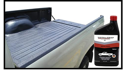 Roll On Truck Bed Liner Paint; Heavy Duty Coating Protection for Box Trucks, Pickups, Cargo Vans (1 Gallon Kit, Black) - color: Black