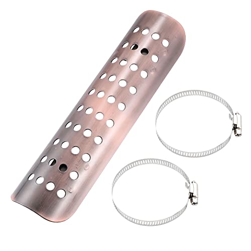 X AUTOHAUX Universal Motorcycle Exhaust Heat Shield Stainless Steel