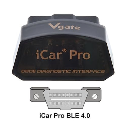 Vgate iCar Pro Bluetooth 4.0 (BLE) OBD2 Fault Code Reader OBDII Code Scanner Car Check Engine Light for iOS/Android - size: ICAR PRO BLE4.0 - iOS, Android & Windows