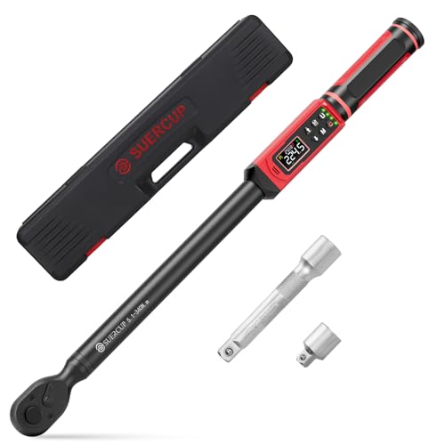 SUERCUP 1/2-Inch Drive Digital Torque Wrench, 3.8-250.8Ft.Lb, for Lug Nuts - size: 1/2" 3.8-250.8Ft.Lb/5.1-340Nm