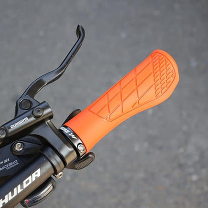 Ergonomic Non-Slip Comfort Bike Grips for BMX/Scooter - color: Orange