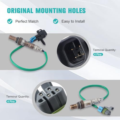 AULINK Oxygen Sensor 234-4242 234-4251 Upstream Downstream for 2.4L 2010-2014 Chevrolet Chevy Equinox GMC Terrain for GMC Terrain,for Pontiac Solstice G6, for Saturn Aura Vue Sky