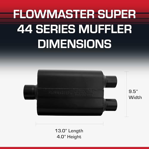 Flowmaster Super 44 Series Chambered Muffler – 3.00" Center In/Dual Out - color: Center In / Dual Out