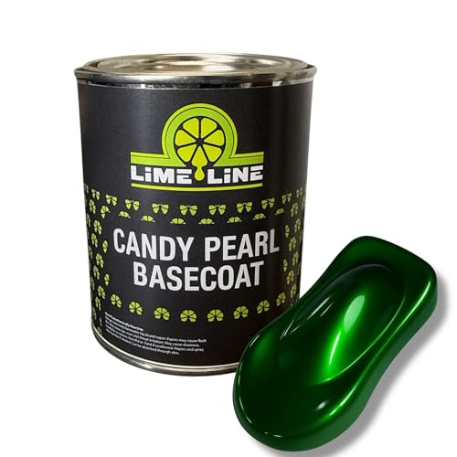 LiME LiNE Candy Pearl Basecoat – All-In-One Base, Pearl & Candy Color | Tri-Stage Look in One Step | Full-Coverage Candy Look: Must be Cleared with 2K Clearcoat (Organic Green, 1 Quart) - color: Organic Green, size: 32 Fl Oz (Pack of 1)
