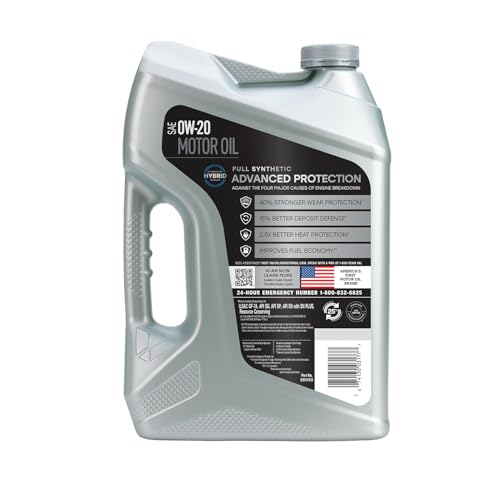 Valvoline Advanced Full Synthetic SAE 0W-20 Motor Oil 5 QT, Case of 3 - size: 5 QT, Pack of 3, style: Advanced Protection
