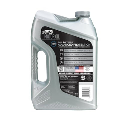 Valvoline Advanced Full Synthetic SAE 0W-20 Motor Oil 5 QT, Case of 3 - size: 5 QT, Pack of 3, style: Advanced Protection