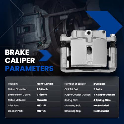 Front Brake Calipers Assembly for Chevrolet Silverado 1500 99-06 - size: Front [18B4729 & 18B4728]