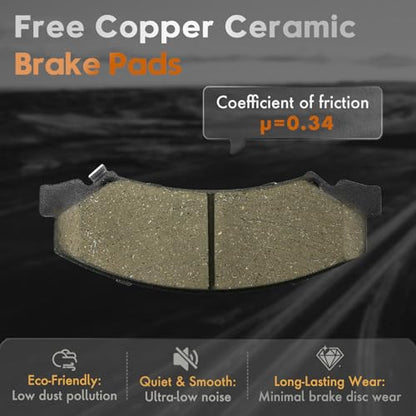 Betthand Brakes and Rotors Fit for 11-13 Chevy Impala, 14-16 Impala Limited - size: 580403*2+581033*2+D1159-8269+D999-7900