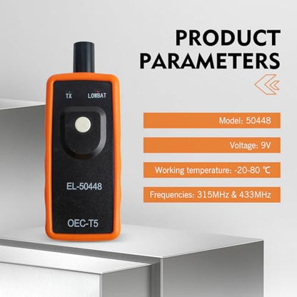 EL-50448 TPMS Relearn Tool, Auto Tire Pressure Monitor Sensor Activation TPMS Reset Tool, Tire Sensor Reset Tools OEC-T5 for Buick Chevy Cadillac Series Vehicles - size: EL-50448