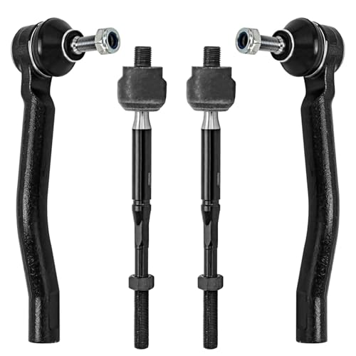 Detroit Axle - 4 Front Tie Rods for Nissan Sentra Leaf NV200 Chevrolet City - size: 4S48537/group